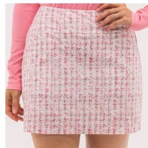 Foray Golf Women's White Pink Core Basic Pocket Skirt Size Medium